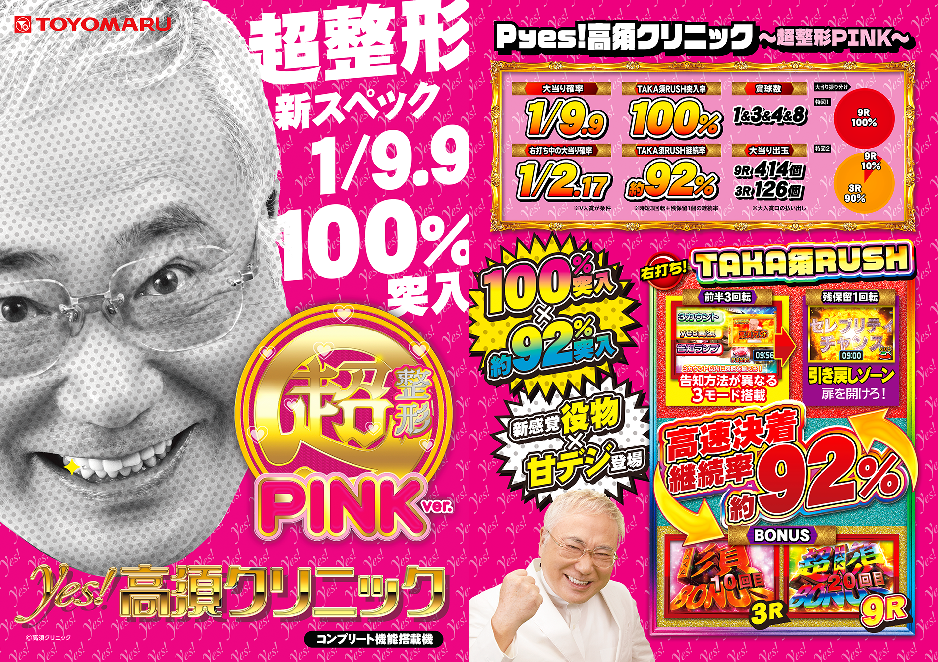 Pyes!高須クリニック〜超整形PINK〜 ｜ 機種情報 - 豊丸産業株式会社